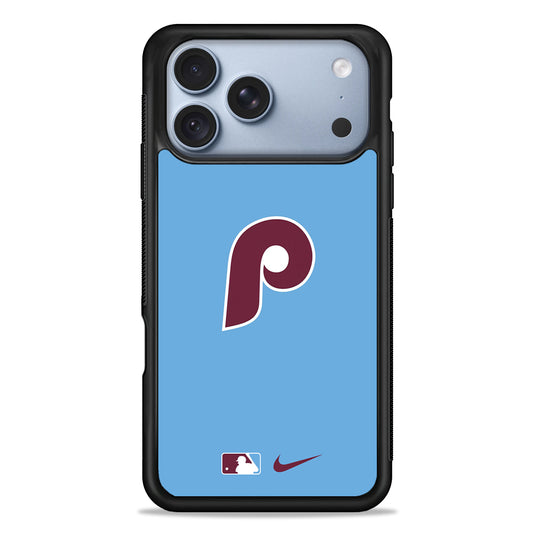 MLB Philadelphia Phillies Blue Nike iPhone 18 Pro Case - iPhone 18 Pro Silicone Case