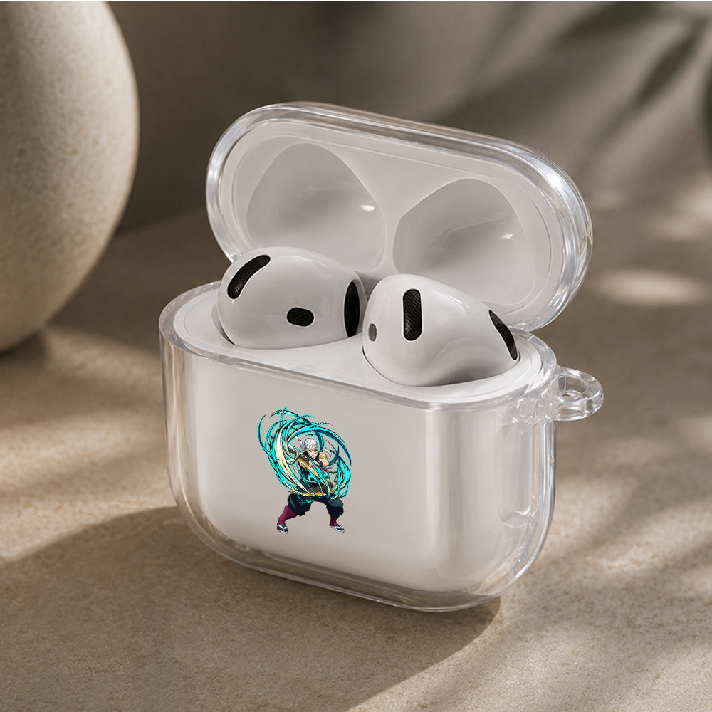 Demon Slayer Tengen Uzui Protective Apple Airpods 4 Clear Case - Durable Clear Protection