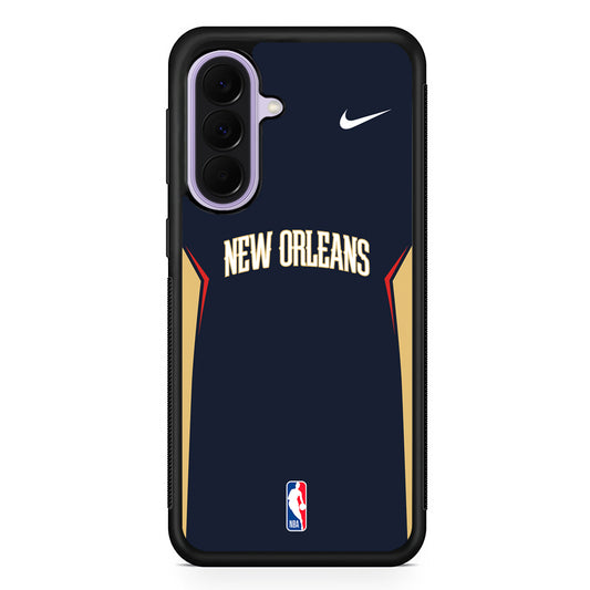 NBA New Orleans Pelicans Navy Nike Samsung Galaxy A37 Case | Samsung Galaxy A37 Rubber Protective Case