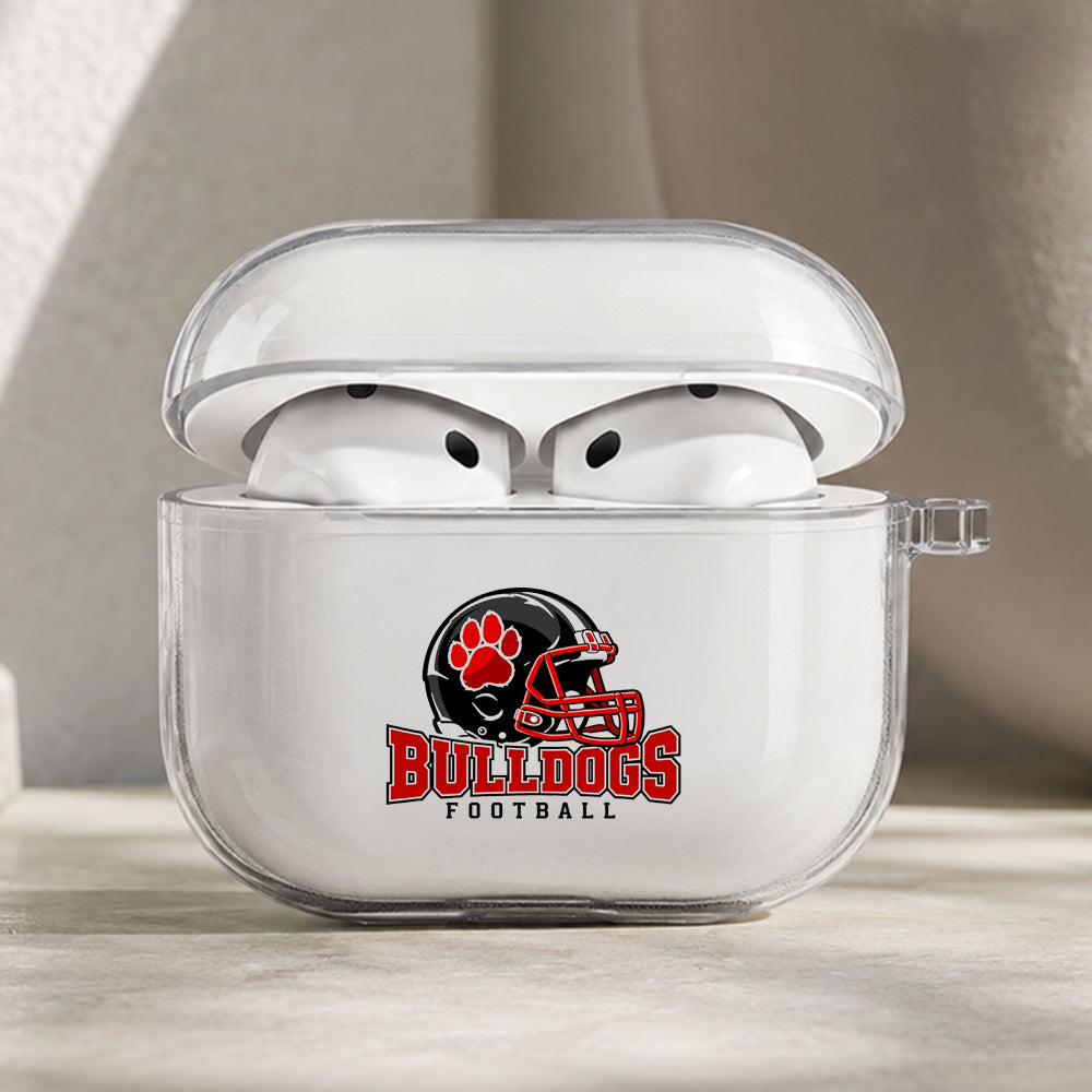 Bulldogs Football Helmet Protective Apple AirPods Pro 3 Clear Case | Shockproof Cover