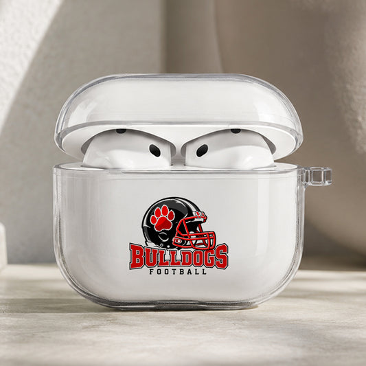 Bulldogs Football Helmet Protective Apple AirPods Pro 3 Clear Case | Shockproof Cover