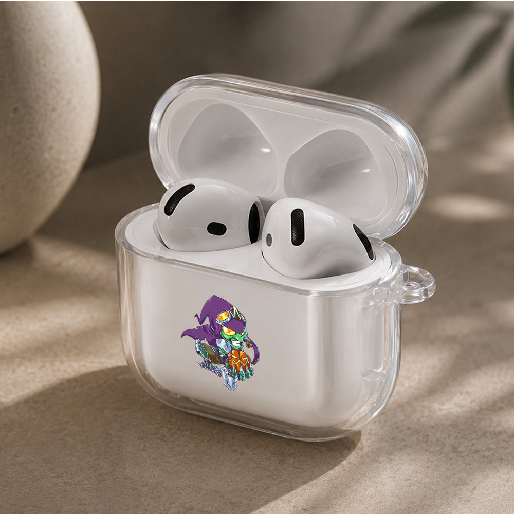Green Goblin Chibi Version Protective Apple Airpods 4 Clear Case - Durable Clear Protection