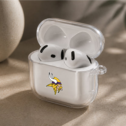 NFL Minnesota Vikings Logo Protective Apple Airpods 4 Clear Case - Durable Clear Protection