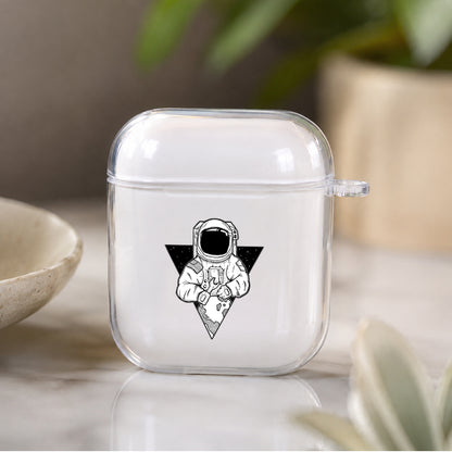 Astronaut Service The Planet Protective Clear Case Cover For Apple Airpods | Soft Silicone AirPods 1 / 2 Case | Protective Cover