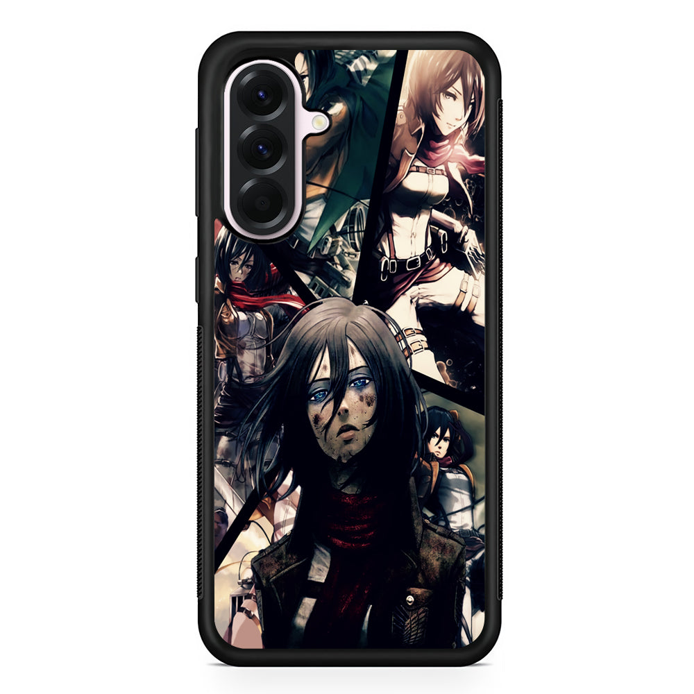 Mikasa Ackerman Collage Samsung Galaxy A56 Case | Samsung Galaxy A56 Protective Rubber Case