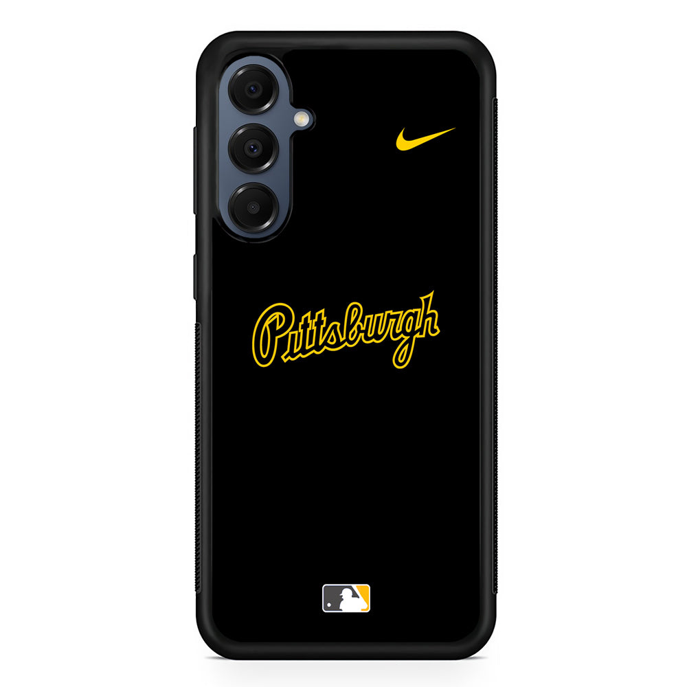 MLB Pittsburgh Pirates Black Nike Samsung Galaxy A16 Case | Slim Protective Cover for Samsung Galaxy A16