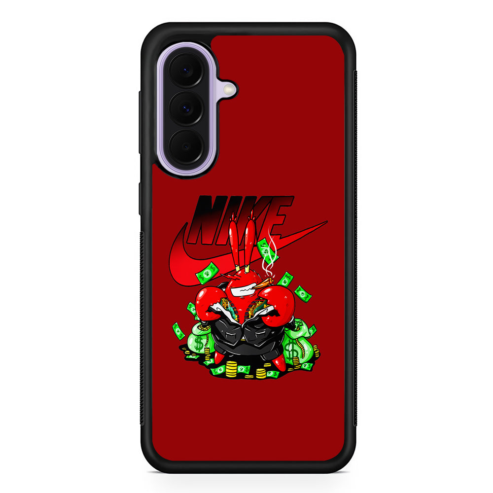 Nike Mr. Krabs Gangster Samsung Galaxy A37 Case | Samsung Galaxy A37 Rubber Protective Case