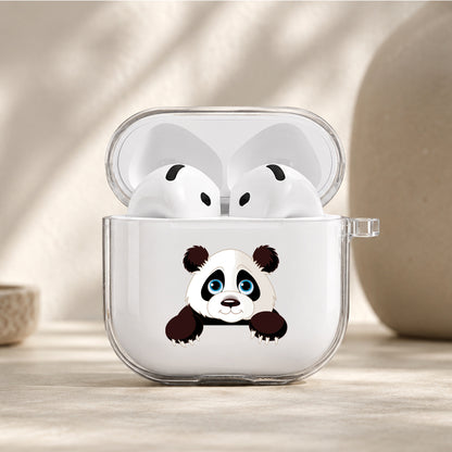 Panda Face Protective Apple Airpods 4 Clear Case - Durable Clear Protection