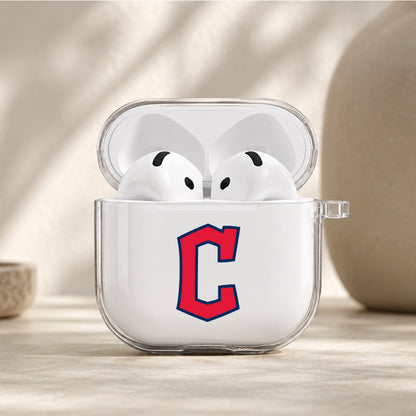 MLB Cleveland Guardians Logo Protective Apple Airpods 4 Clear Case - Durable Clear Protection