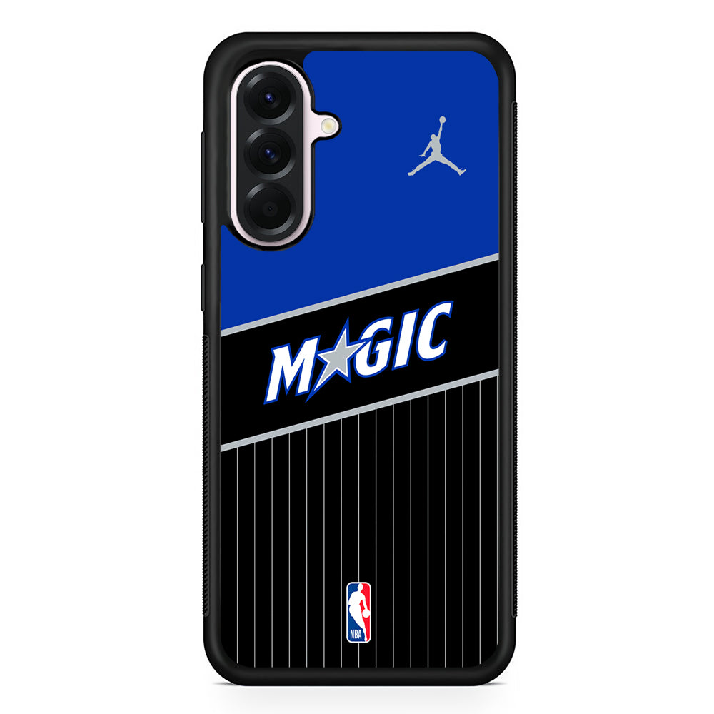 NBA Orlando Magic Black Jordan Samsung Galaxy A56 Case | Samsung Galaxy A56 Protective Rubber Case