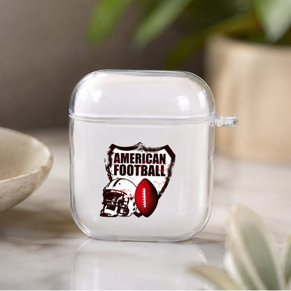 American Football Protective Clear Case Cover For Apple Airpods | Soft Silicone AirPods 1 / 2 Case | Protective Cover