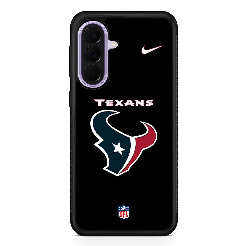 NFL Houston Texans Black Nike Samsung Galaxy A37 Case | Samsung Galaxy A37 Rubber Protective Case