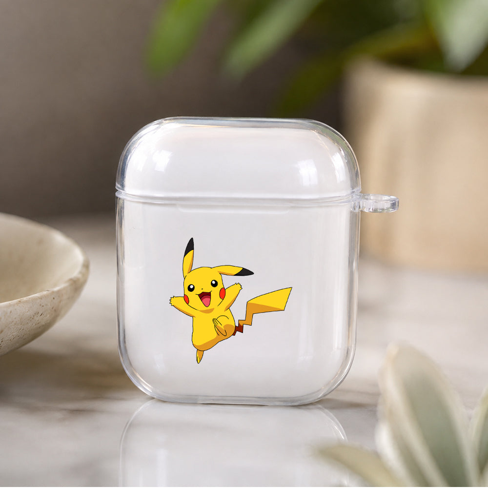 Cute Pikachu Pokemon Protective Clear Case Cover For Apple Airpods | Soft Silicone AirPods 1 / 2 Case | Protective Cover