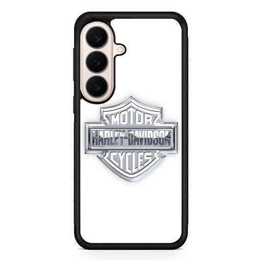 Harley Davidson Logo Silver Samsung Galaxy S26 Case – Slim Protective Phone Cover