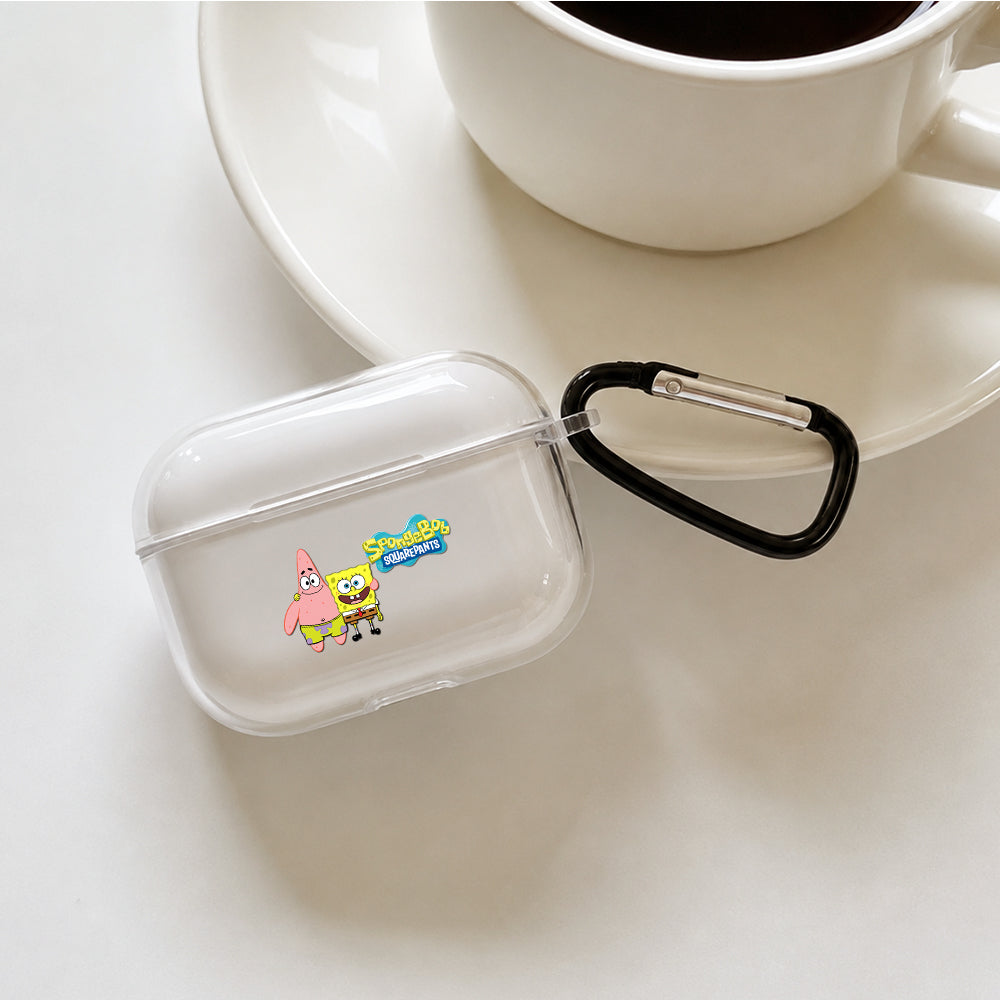Spongebob and Patrick Protective Apple AirPods Pro 3 Clear Case | Shockproof Cover