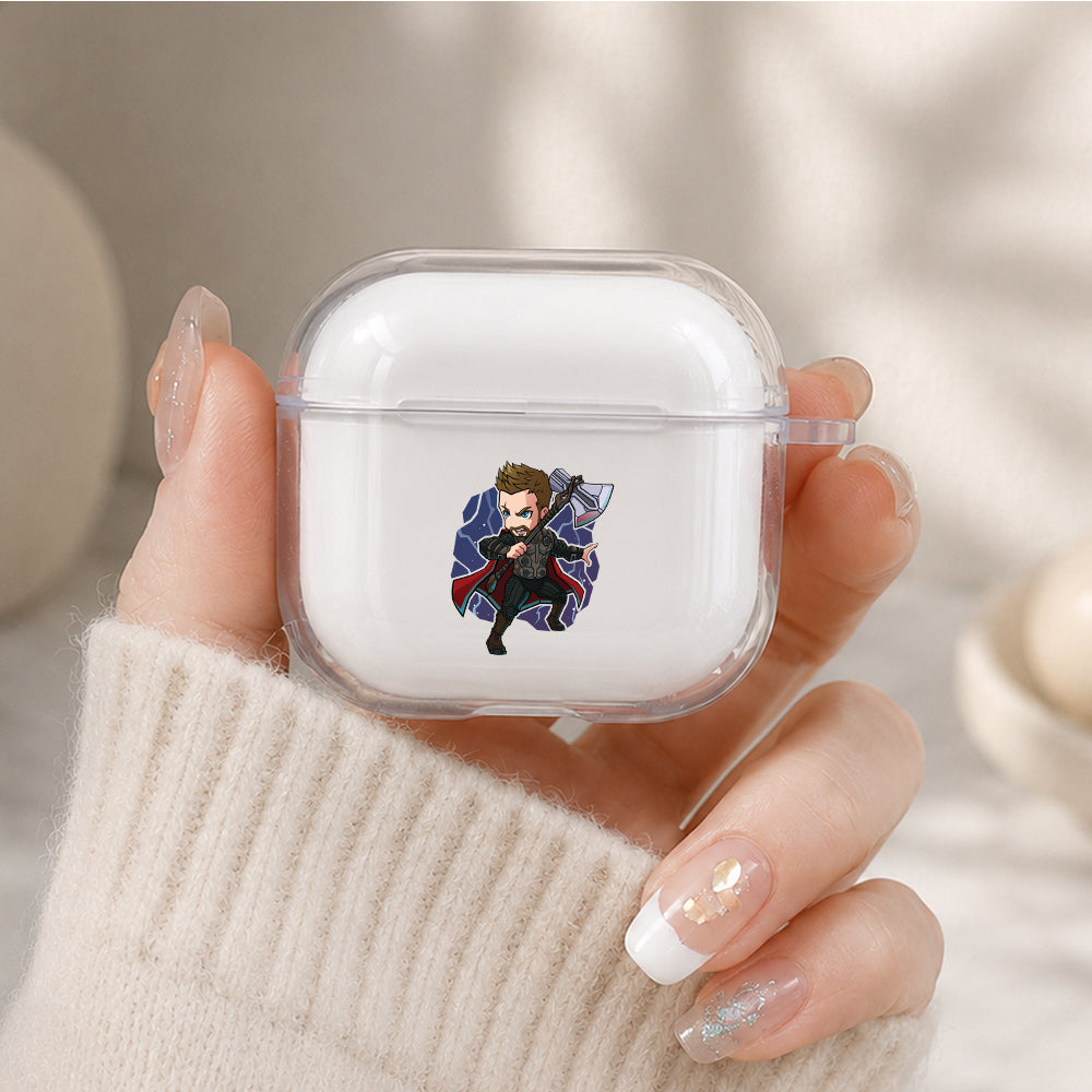 Thor Chibi Version Protective Apple Airpods 4 Clear Case - Durable Clear Protection