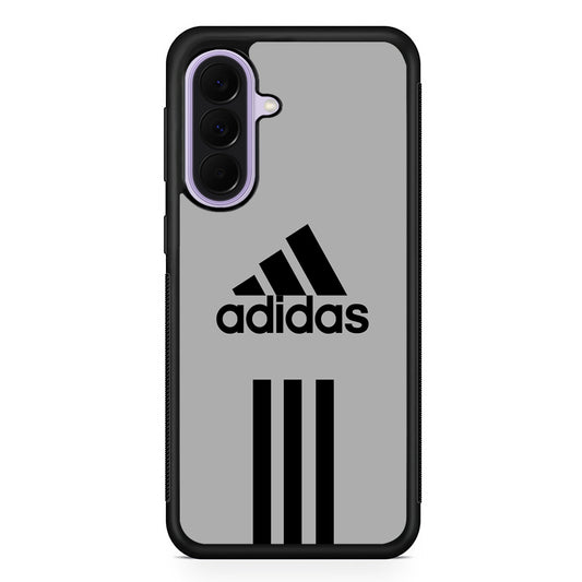 Adidas Gray Three Lines Samsung Galaxy A37 Case | Samsung Galaxy A37 Rubber Protective Case