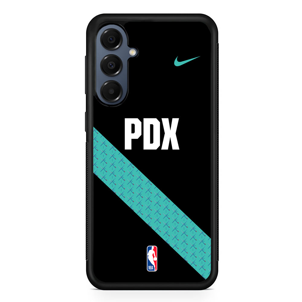 NBA Portland Trail Blazers Black Nike Samsung Galaxy A16 Case | Slim Protective Cover for Samsung Galaxy A16