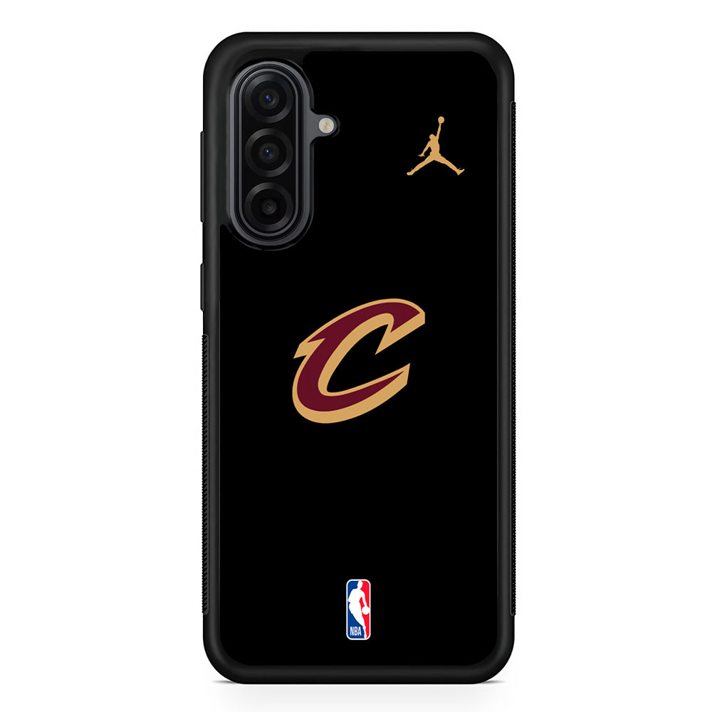 NBA Cleveland Cavaliers Black Jordan Samsung Galaxy A17 Case | Durable Rubber Samsung Galaxy A17 Phone Case