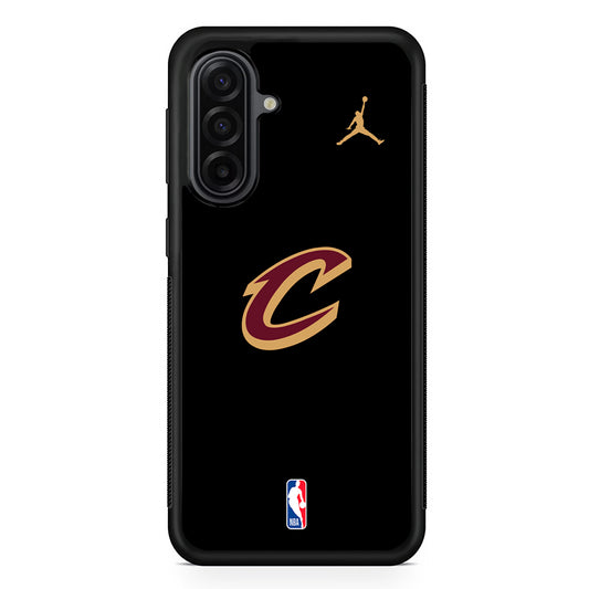 NBA Cleveland Cavaliers Black Jordan Samsung Galaxy A17 Case | Durable Rubber Samsung Galaxy A17 Phone Case
