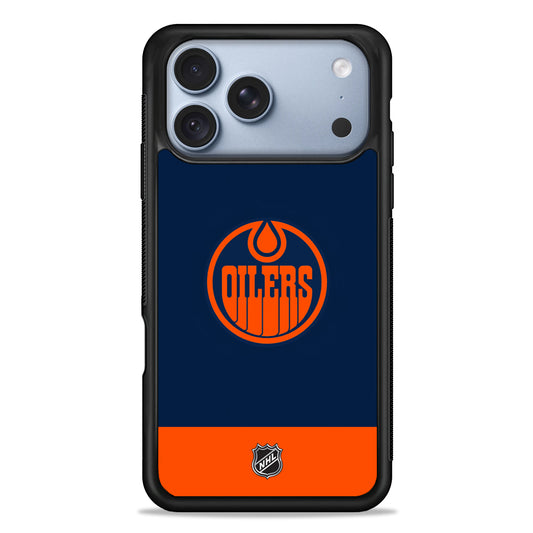 NHL Edmonton Oilers Navy iPhone 18 Pro Case - iPhone 18 Pro Silicone Case