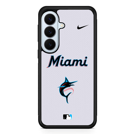 MLB Miami Marlins White Nike Samsung Galaxy S26 Plus Case | Lightweight Protective Phone Cover