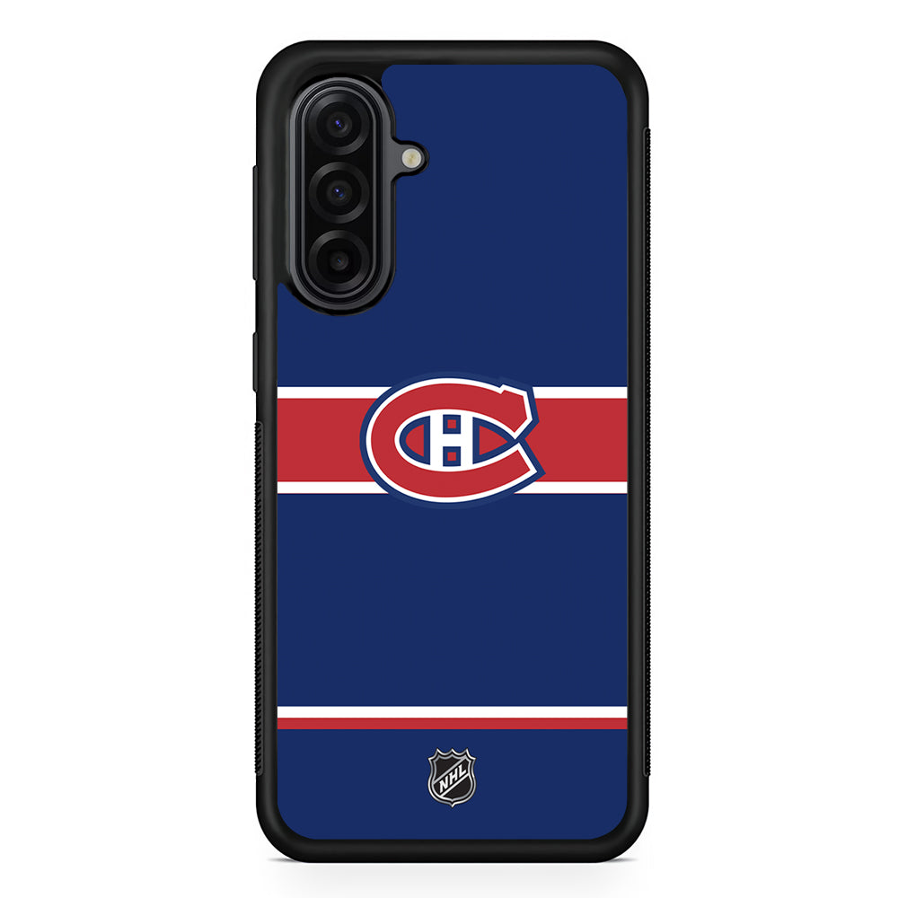 NHL Montréal Canadiens Navy Samsung Galaxy A17 Case | Durable Rubber Samsung Galaxy A17 Phone Case