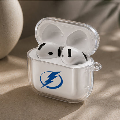 NHL Tampa Bay Lightning Logo Protective Apple Airpods 4 Clear Case - Durable Clear Protection
