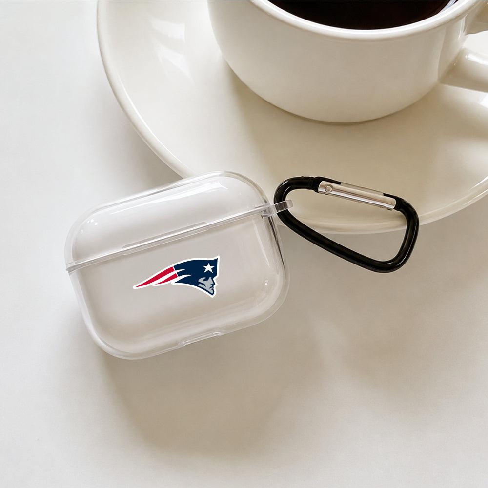 NFL New England Patriots Symbol Protective Apple AirPods Pro 3 Clear Case | Shockproof Cover