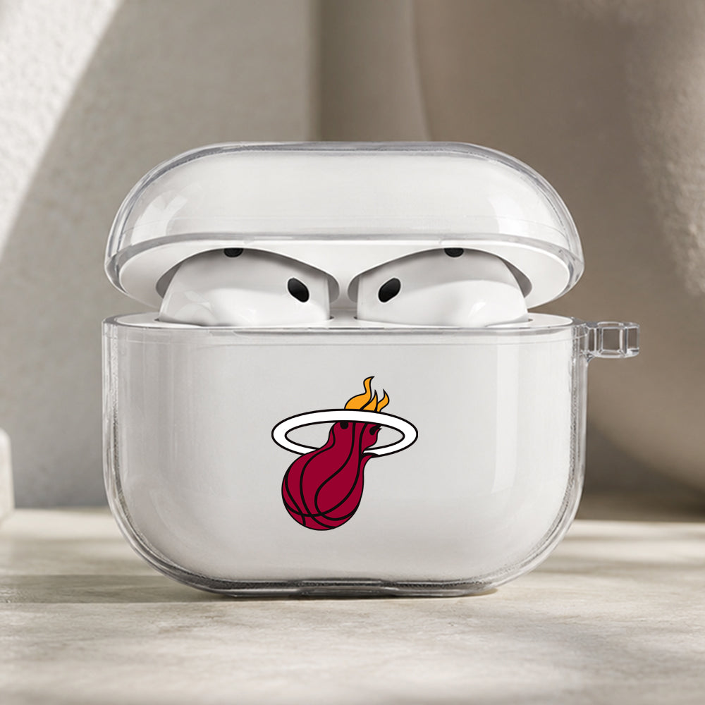 NBA Miami Heat Symbol Protective Apple AirPods Pro 3 Clear Case | Shockproof Cover