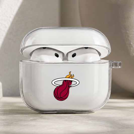 NBA Miami Heat Symbol Protective Apple AirPods Pro 3 Clear Case | Shockproof Cover