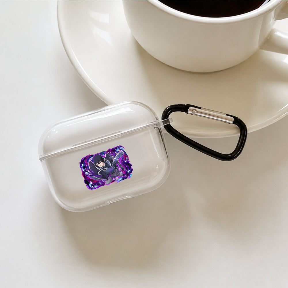 Sasuke Uchiha Clan Protective Apple AirPods Pro 3 Clear Case | Shockproof Cover