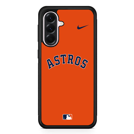 MLB Houston Astros Orange Nike Samsung Galaxy A56 Case | Samsung Galaxy A56 Protective Rubber Case