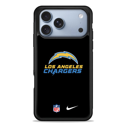 NFL Los Angeles Chargers Nike Logo iPhone 18 Pro Case - iPhone 18 Pro Silicone Case