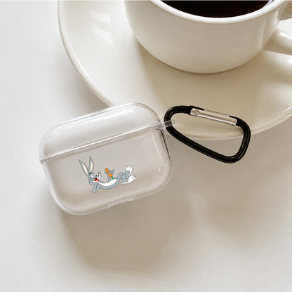Bugs Bunny Chilling Out Protective Apple AirPods Pro 3 Clear Case | Shockproof Cover
