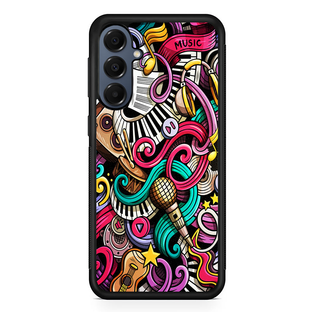 Music Doodle Art Samsung Galaxy A16 Case | Slim Protective Cover for Samsung Galaxy A16