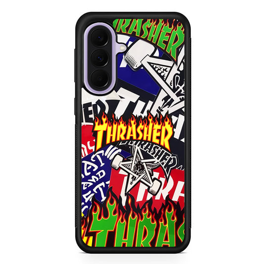 Thrasher Sticker Flat Samsung Galaxy A37 Case | Samsung Galaxy A37 Rubber Protective Case