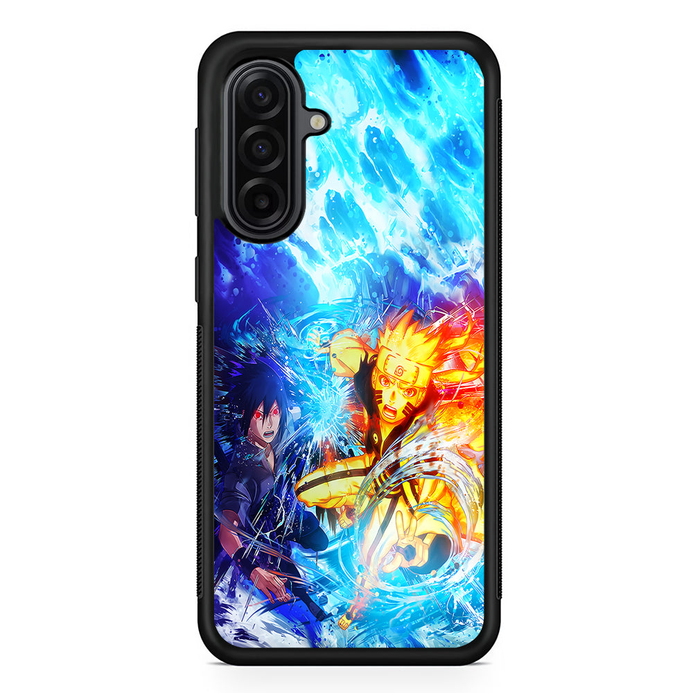 Naruto Sasuke Together Samsung Galaxy A17 Case | Durable Rubber Samsung Galaxy A17 Phone Case