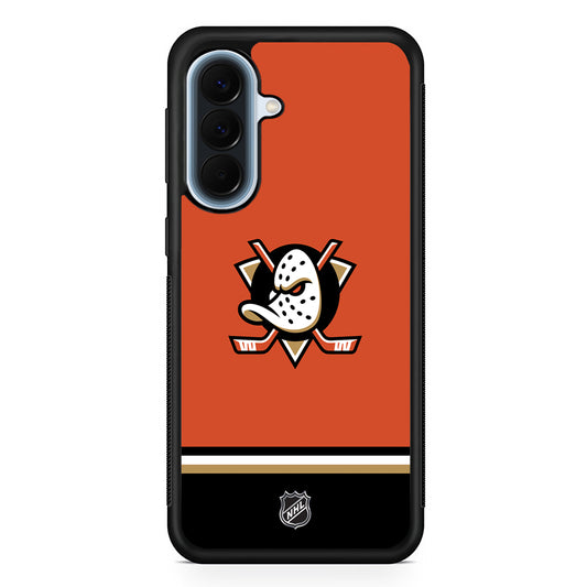 NHL Anaheim Ducks Orange Samsung Galaxy A57 Case | Slim Samsung Galaxy A57 Protective Case