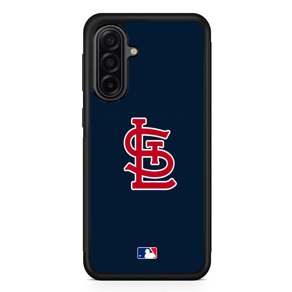 MLB St Louis Cardinals Blue Logo Samsung Galaxy A17 Case | Durable Rubber Samsung Galaxy A17 Phone Case