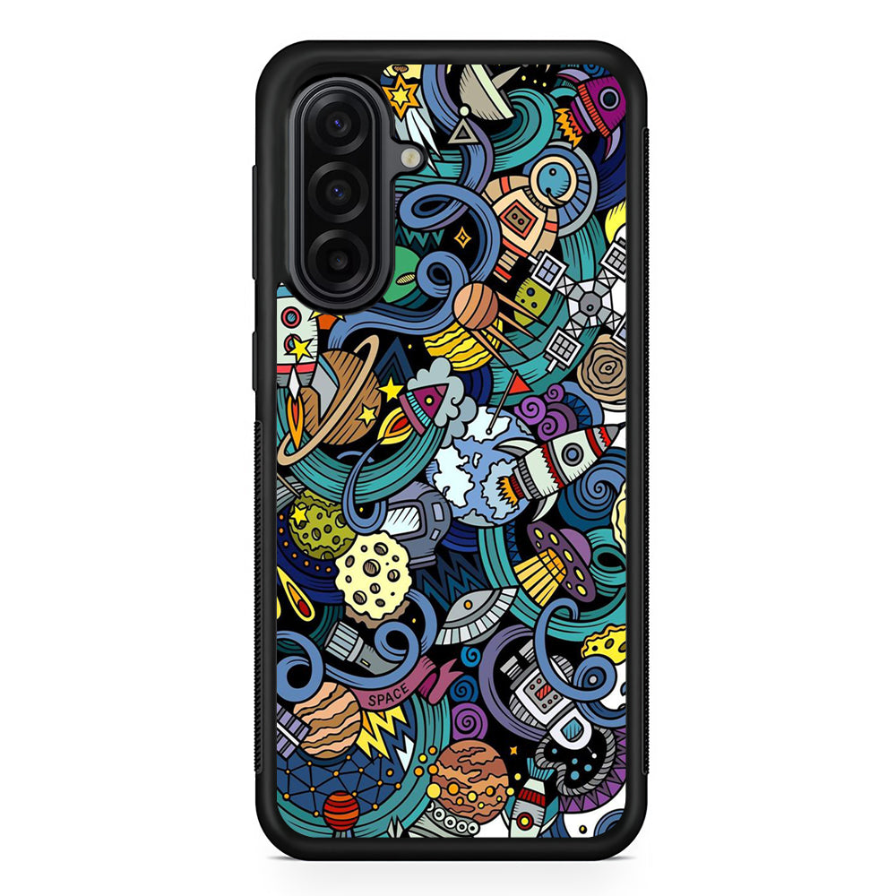 Doodle 002 Samsung Galaxy A17 Case | Durable Rubber Samsung Galaxy A17 Phone Case