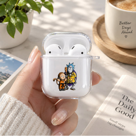 Rick and Morty Dragon Ball Mode Protective Clear Case Cover For Apple Airpods | Soft Silicone AirPods 1 / 2 Case | Protective Cover