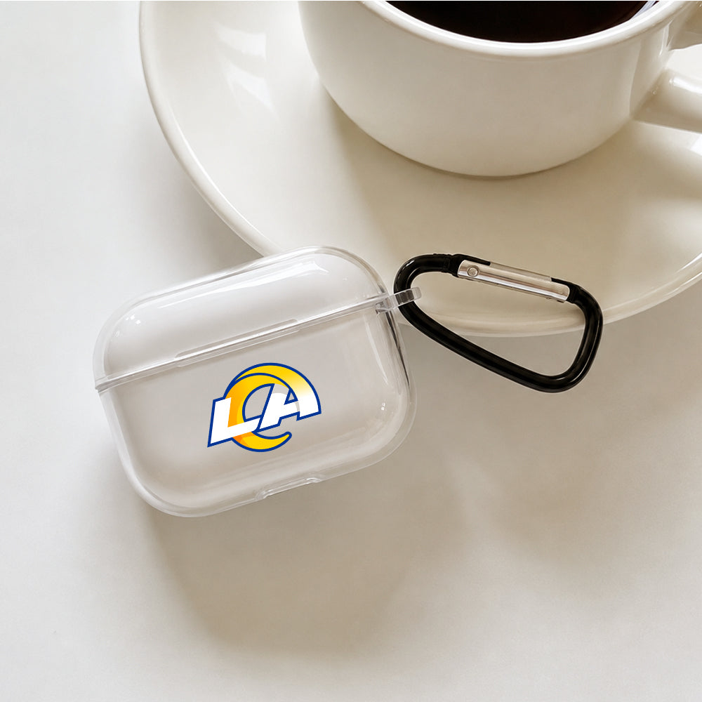 NFL Los Angeles Rams Symbol Protective Apple AirPods Pro 3 Clear Case | Shockproof Cover