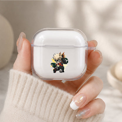 Katsuki Bakugo Chibi Version Protective Apple Airpods 4 Clear Case - Durable Clear Protection
