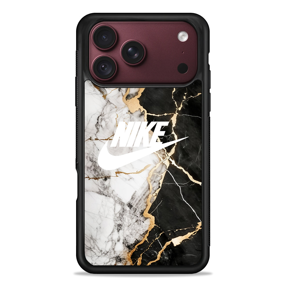 Nike Logo Mix Marble iPhone 18 Pro Max Case – Slim Silicone Protective Cover