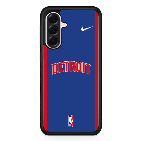 NBA Detroit Pistons Blue Nike Samsung Galaxy A56 Case | Samsung Galaxy A56 Protective Rubber Case