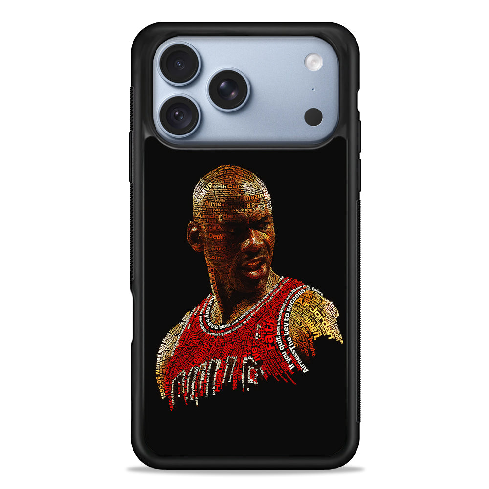 Jordan Typography Art iPhone 18 Pro Case - iPhone 18 Pro Silicone Case