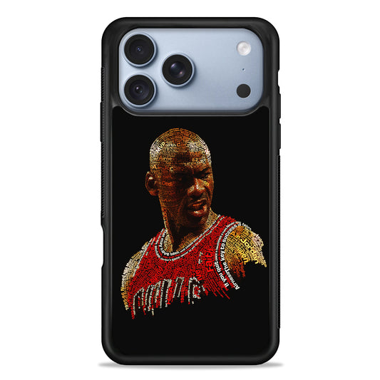 Jordan Typography Art iPhone 18 Pro Case - iPhone 18 Pro Silicone Case