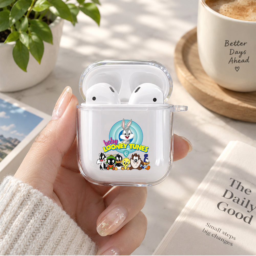 Baby Looney Tunes Family Protective Clear Case Cover For Apple Airpods | Soft Silicone AirPods 1 / 2 Case | Protective Cover