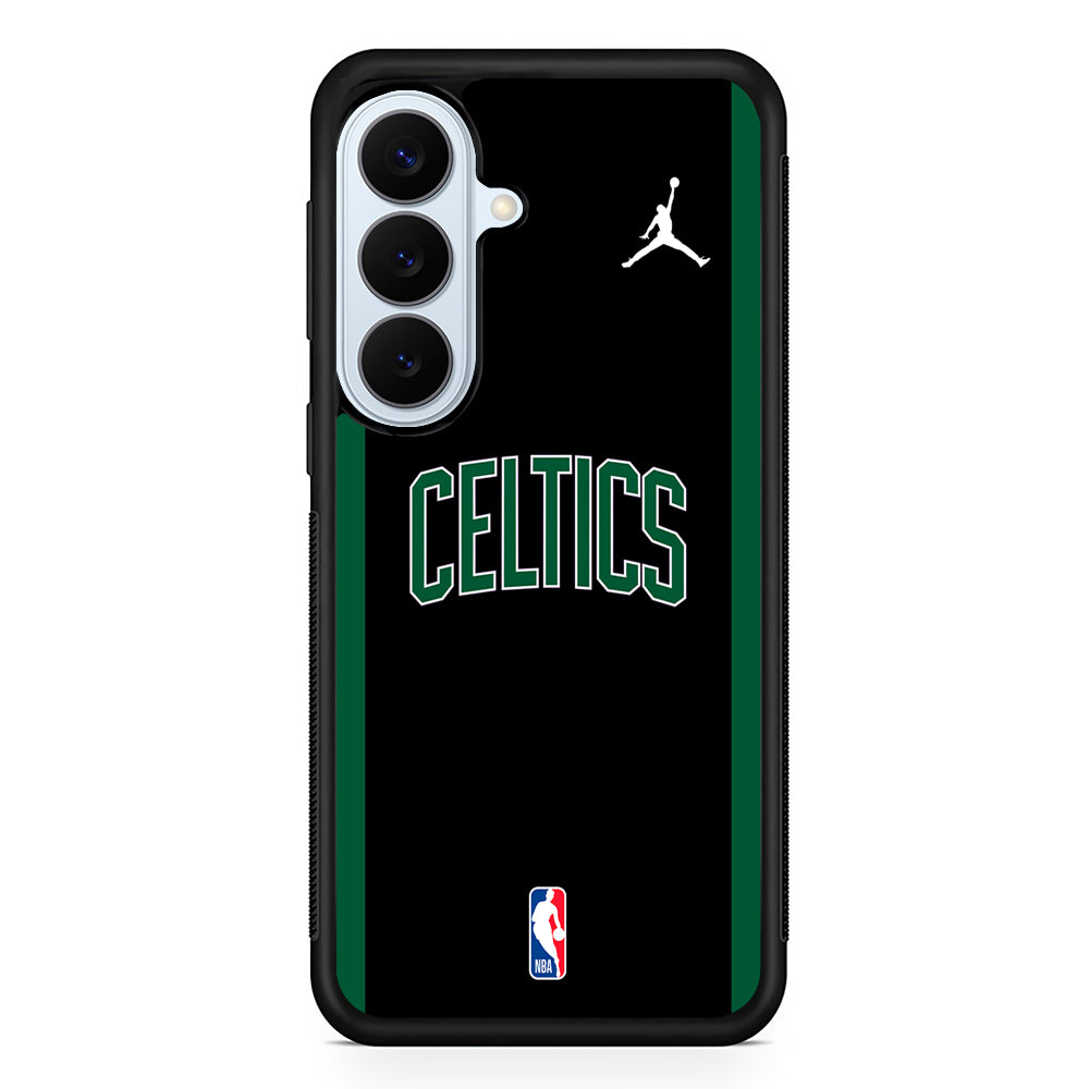 NBA Boston Celtics Black Jordan Samsung Galaxy S26 Plus Case | Lightweight Protective Phone Cover